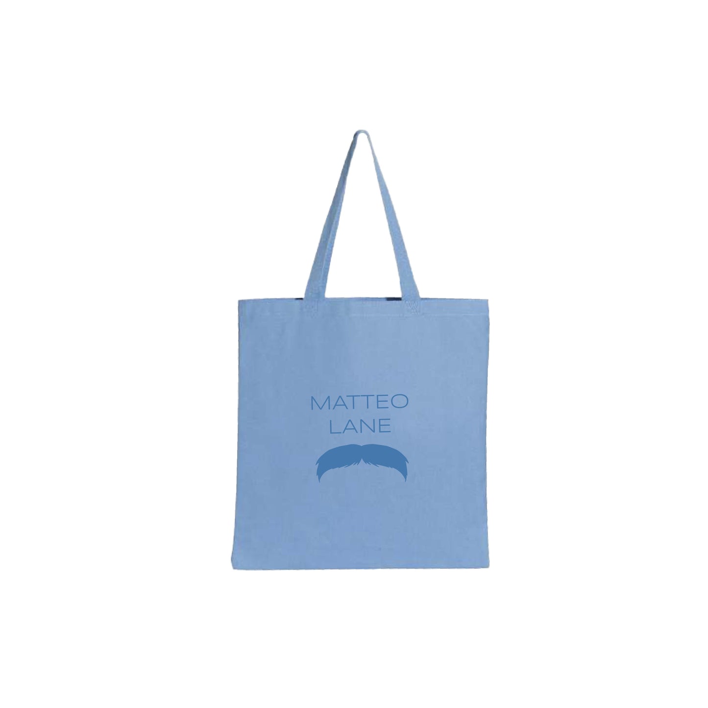 Matteo Lane Mustache Tote - Blue