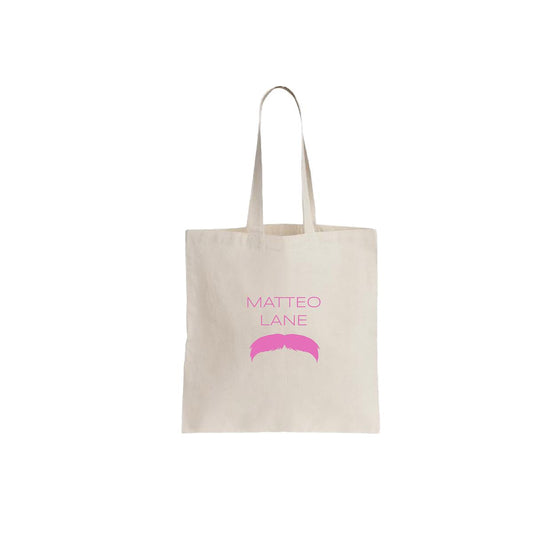 Matteo Lane Mustache Tote - Pink