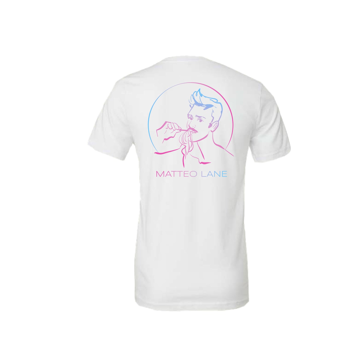 Matteo Lane Mustache Unisex Tee - White