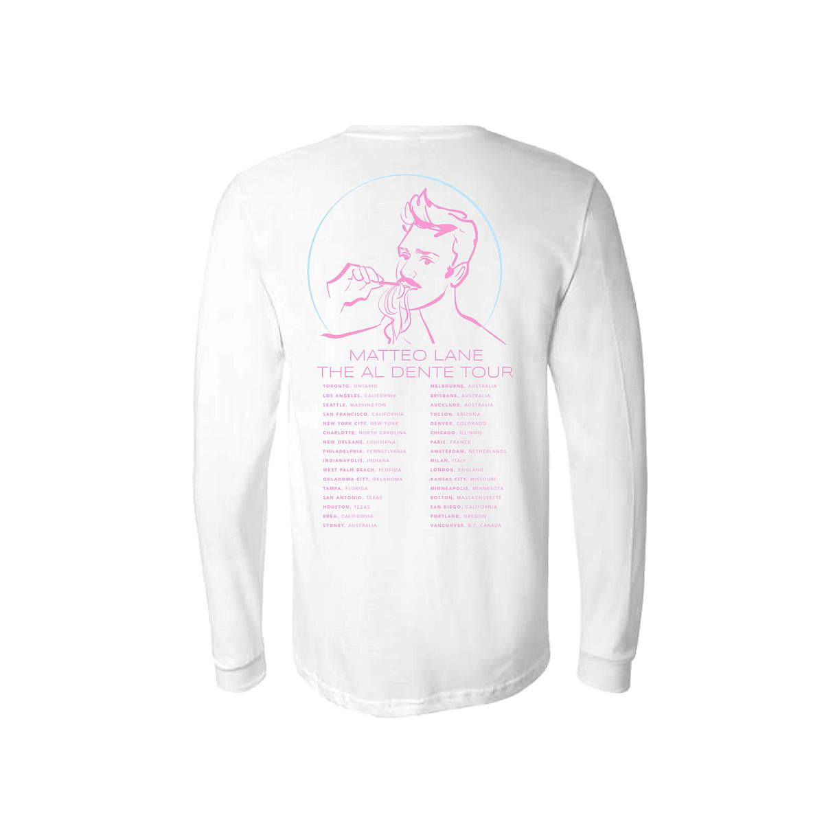 Al Dente Tour Unisex Long Sleeve Tee - White