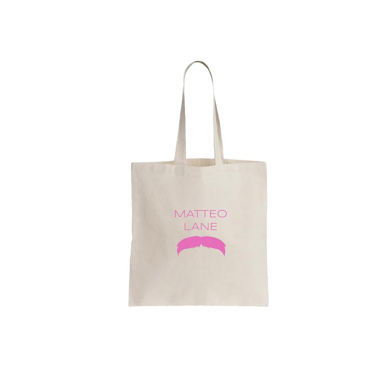 Matteo Lane Mustache Tote - Pink